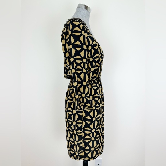 Plenty by Tracy Reese Silk Beaded Geometric Print dress - Picture 7 of 10